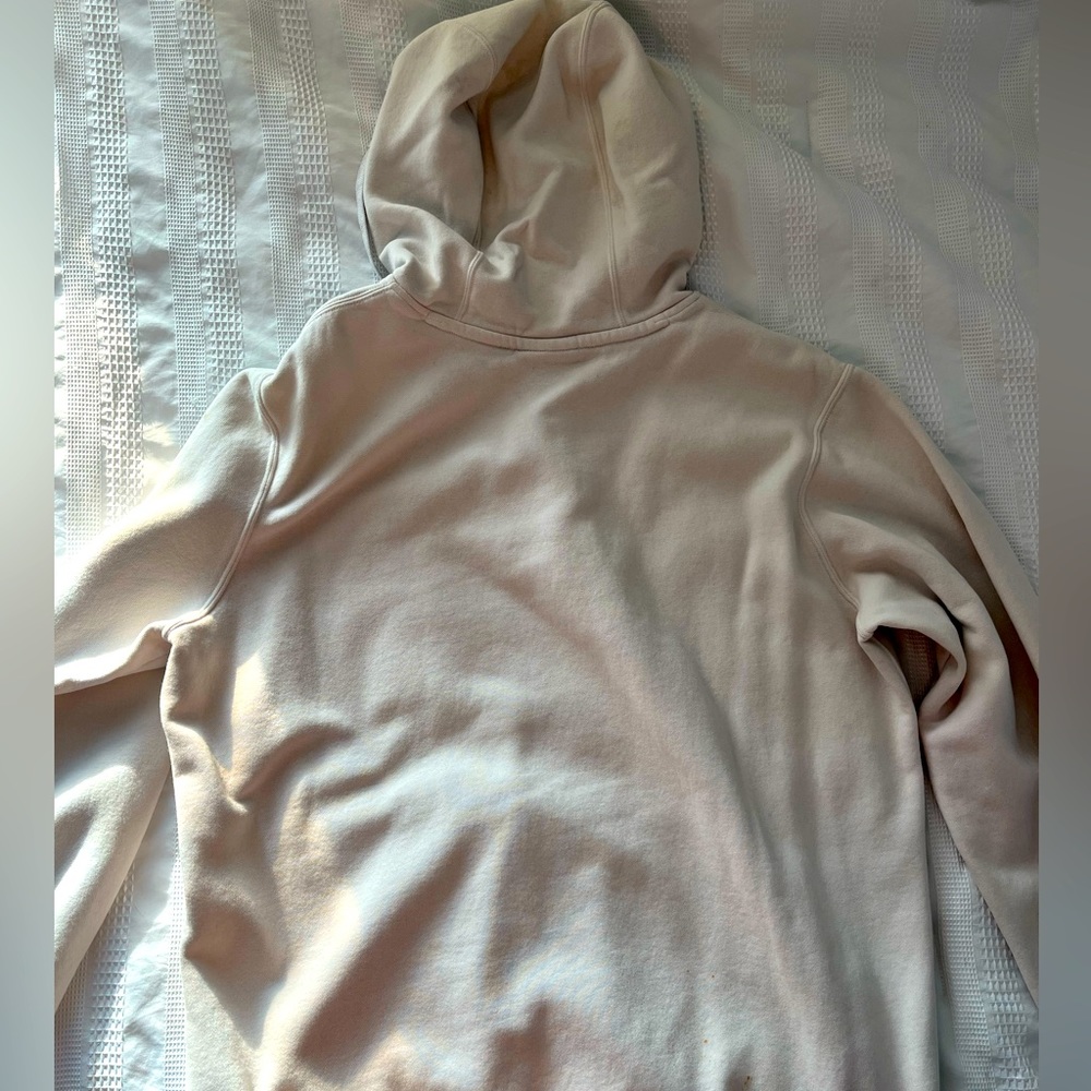 White Nike hoodie with red outline
